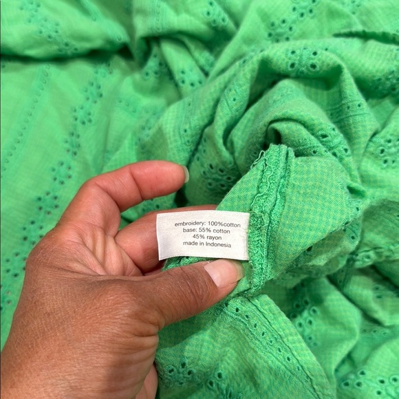 Lane Bryant Size 28 Green Boxy Blouse with Cuffed Sleeves - Picture 10 of 14